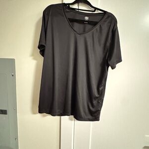 Avia Black V-Neck Short Sleeve Top